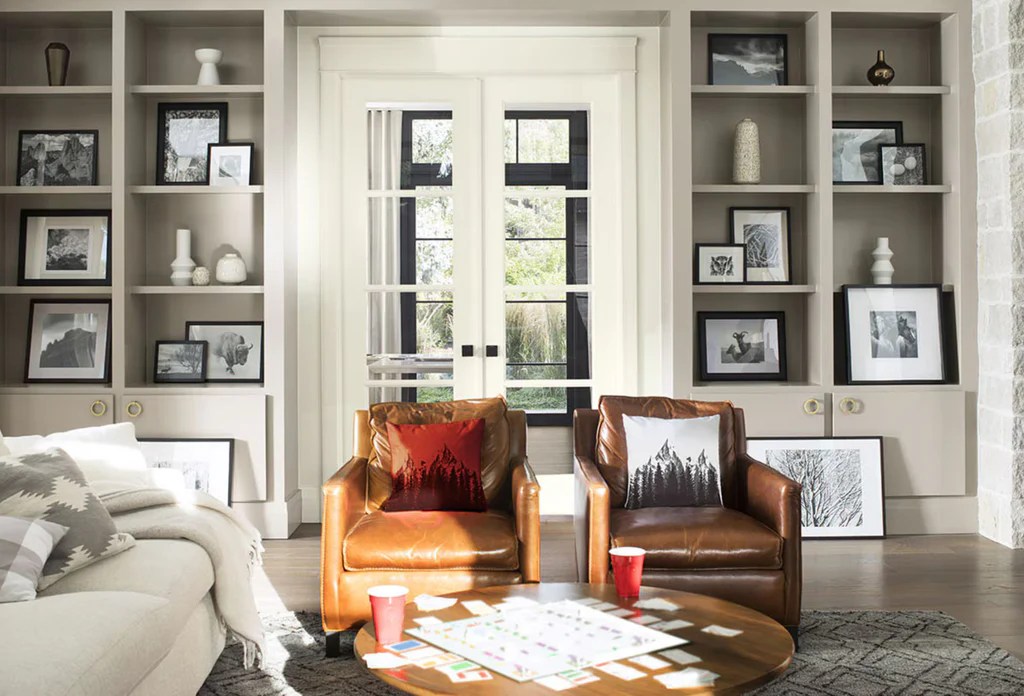 Interior painting comparison showcasing different paint finishes for commercial spaces in South Florida, highlighting